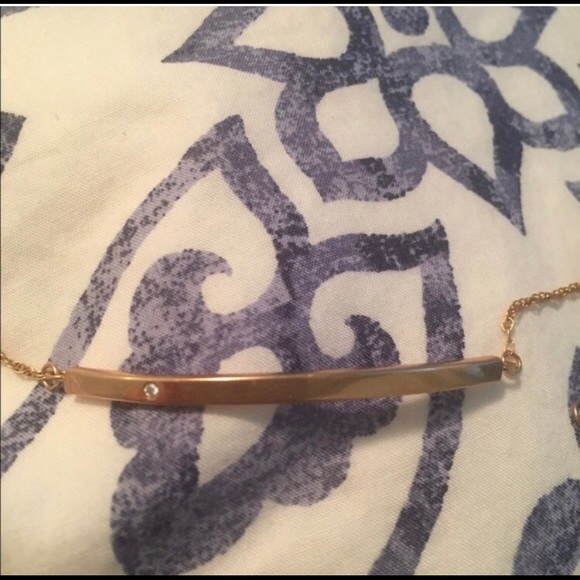 Jennifer Zeuner Gold Bar with Diamond Bracelet - Picture 3 of 3